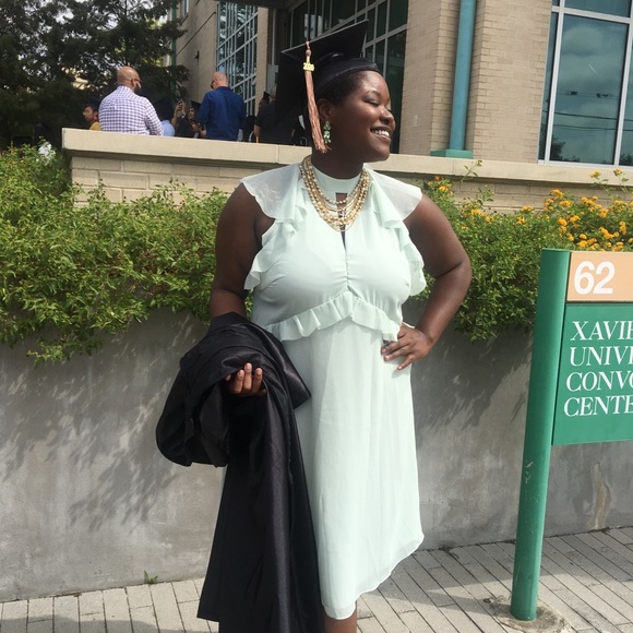 Fit and Flare High Neck Plunge Dress with Ruffle Details - True Decadence - Picture 3 of 10